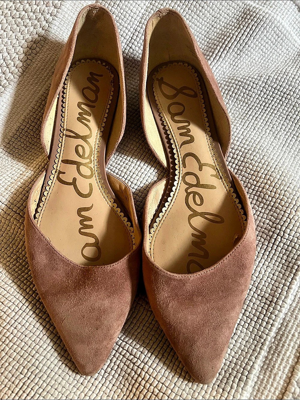 Sam Edelman Rodney D'Orsay Pointed Toe Flat Brown US 9.5